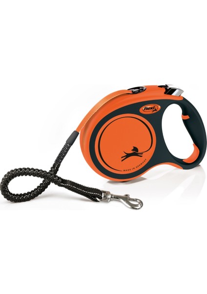 Xtreme L Boy Şerit Tasma 5metre Otomatik Şeritli Köpek Uzatma Max 65 kg Turuncu Şeritli Large
