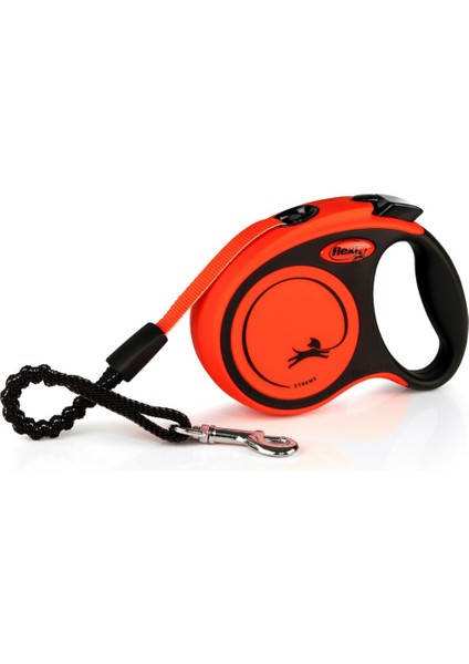 Xtreme Xs Boy Şerit Tasma 3metre Otomatik Şeritli Köpek Uzatma Max 15 kg Turuncu Şeritli Xsmall