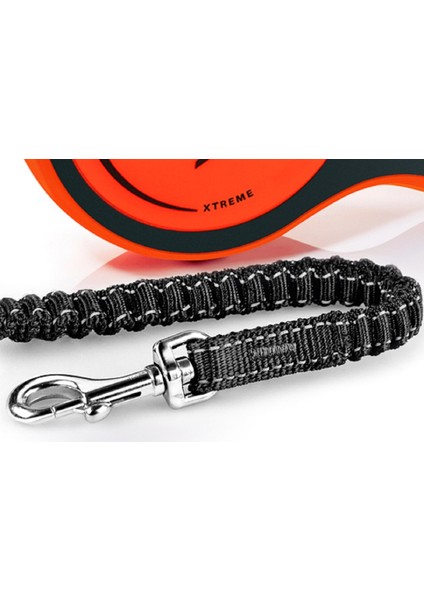 Xtreme Xs Boy Şerit Tasma 3metre Otomatik Şeritli Köpek Uzatma Max 15 kg Turuncu Şeritli Xsmall