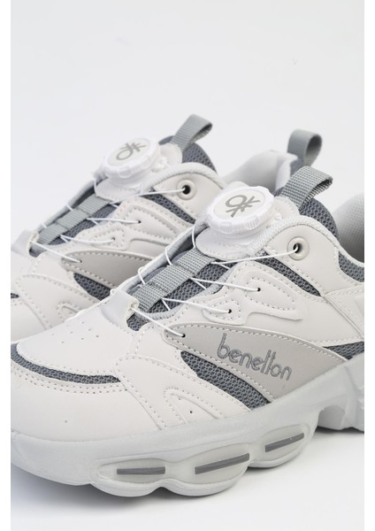 Benetton® Ithal Gri Çocuk Bağcık Mekanizmalı Spor Ayakkabı BNI-10253 fırsatları