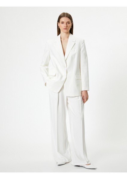 Oversize Blazer Ceket Keten Karışımlı fiyatları