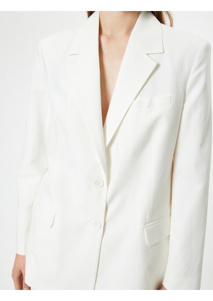 Oversize Blazer Ceket Keten Karışımlı indirimleri