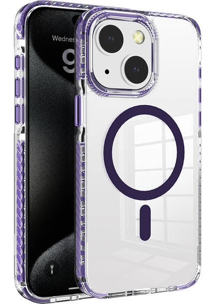 iPhone 15 Kılıf Magsafe Özellikli Renkli Bumper Nana Kapak