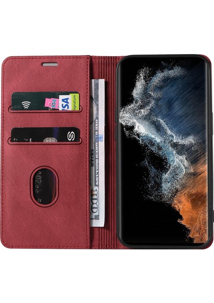 Samsung Galaxy S24 Ultra Deri Kılıf Bileklik Tasarımı Standlı Telefon Kapağı (Yurt Dışından) modelleri