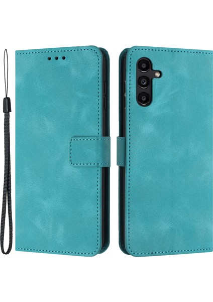 Samsung Galaxy S24 Telefon Standı Kılıfı Skin-Touch Pu Deri Telefon Kabuğu (Yurt Dışından)