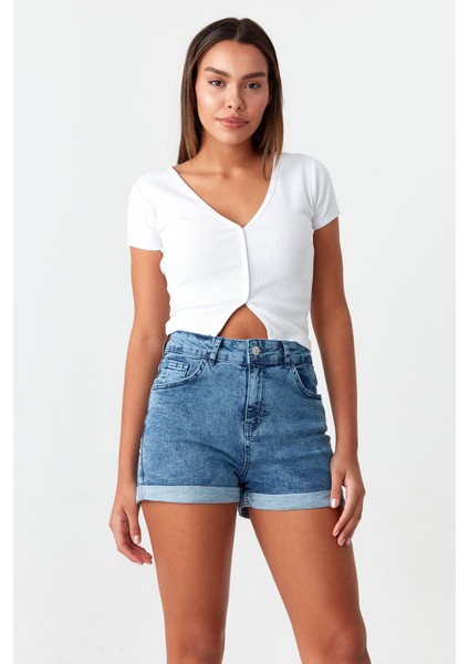 Kadın Denim Mini Şort
