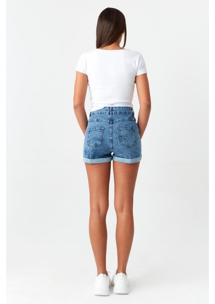 Kadın Denim Mini Şort