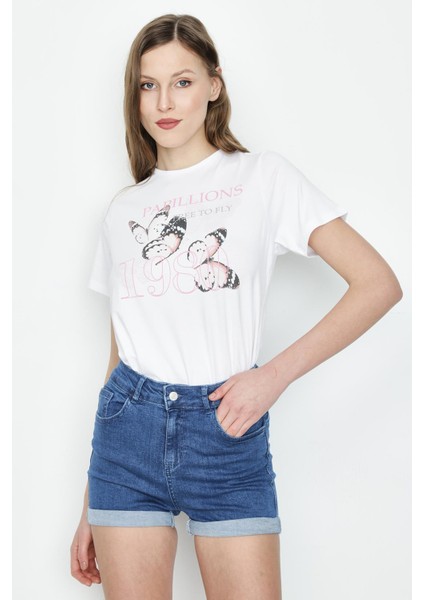 Kadın Denim Mini Şort