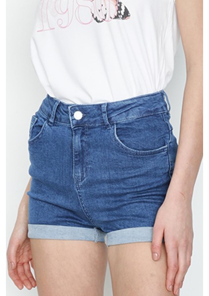 Kadın Denim Mini Şort
