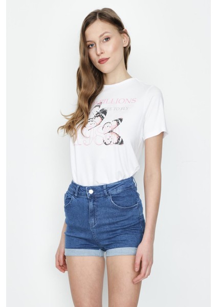 Kadın Denim Mini Şort
