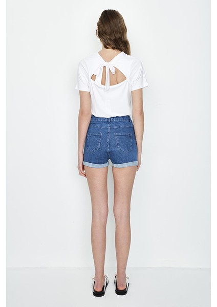Kadın Denim Mini Şort