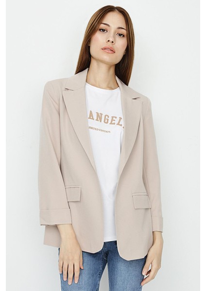 Kadın Astarlı Dokuma Blazer Ceket