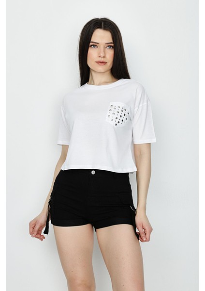 Kadın Kargo Cepli Mini Şort modelleri