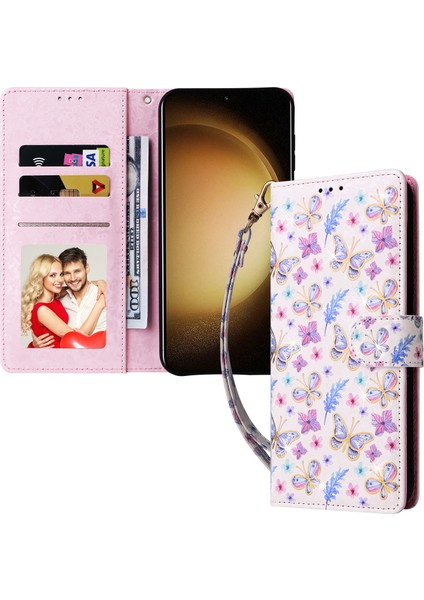 Samsung Galaxy S24 Plus Rfıd Engelleme Lake Çiçekli Deri Telefon Kapağı (Yurt Dışından) indirimleri