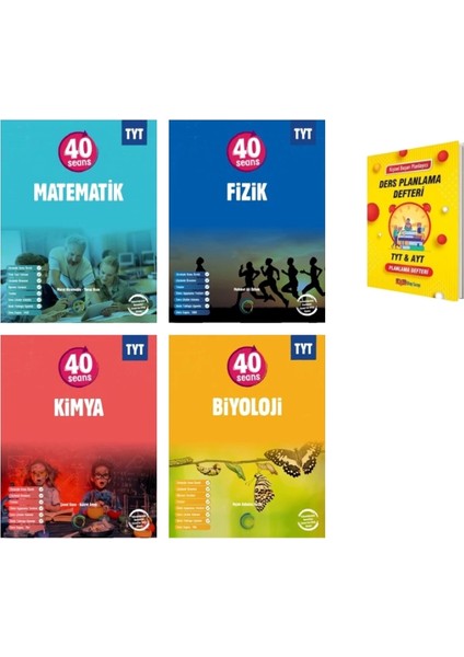 Tyt 40 Seans Matematik Fizik Kimya ve Biyoloji 4lü Set