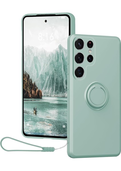 Samsung Galaxy S24 Ultra Halka Tutucu Kickstand Telefon Kılıfı Kayışlı (Yurt Dışından)