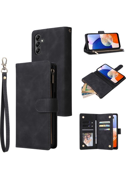 Samsung Galaxy A24 4g Pu Deri Kart Yuvaları Fermuarlı Telefon Kapağı (Yurt Dışından)