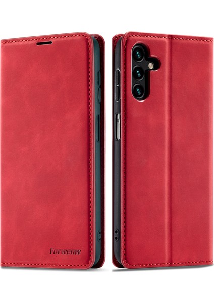 Samsung Galaxy S24 Manyetik Kılıf Cilt-Dokunmatik Standlı Telefon Kapağı (Yurt Dışından)