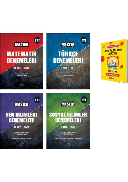 Tyt Master Matematik Türkçe Fen ve Sosyal Bilimler Tüm Dersler Deneme Seti