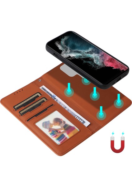 Samsung Galaxy S22 Ultra 5g Deri Darbeye Dayanıklı Kabuk (Yurt Dışından)