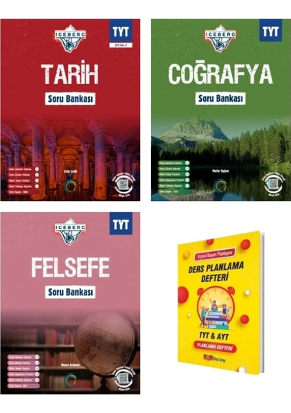 Tyt Iceberg Tarih Coğrafya ve Felsefe Soru Bankası Sözel 3lü Set