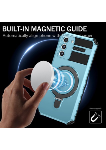 Samsung Galaxy S21 4g / 5g Pc+Tpu Kickstand Manyetik Telefon Koruma Kapağı (Yurt Dışından)