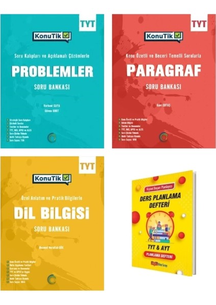 Tyt Konutik Problemler Paragraf ve Dilbilgisi Konu Özetli Soru Bankası 3lü Set