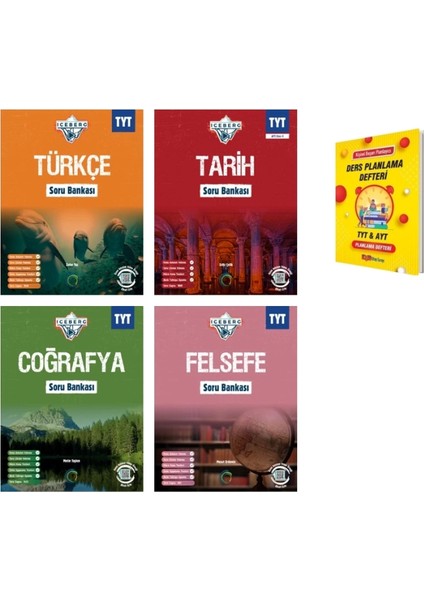 Tyt Iceberg Türkçe Tarih Coğrafya ve Felsefe Soru Bankası Sözel 4lü Set