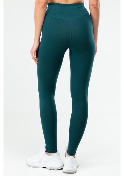 Petrol Slim Fit Likralı Yüksek Bel Toparlayıcı Kadın Tayt SD0756 fırsatları