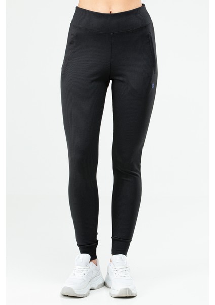 Siyah Slim Fit Likralı Dar Paça Kadın Eşofman Alt SD0931
