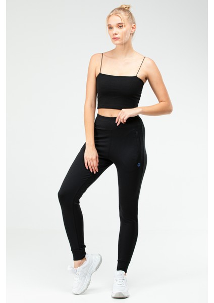 Siyah Slim Fit Likralı Dar Paça Kadın Eşofman Alt SD0931 indirimleri
