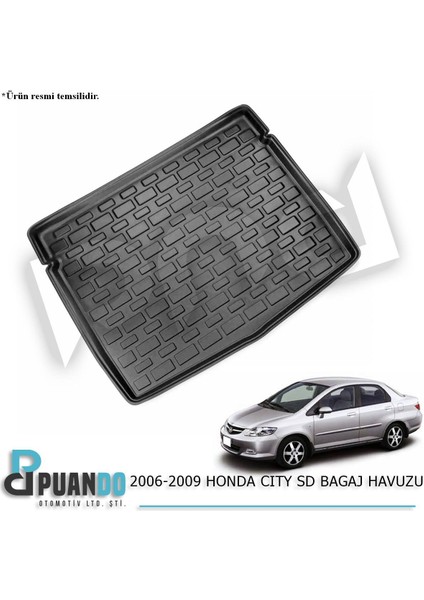 Araca Özel 2006-2009 Honda Cıty Sedan Bagaj Havuzu