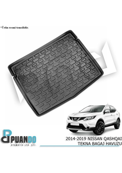 Araca Özel 2014-2019 Nıssan Qashqaı Tekna Bagaj Havuzu