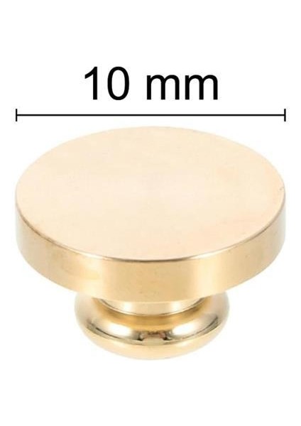 Mührü Mumu Damga 10 mm Yuvarlak Boş Pirinç Kafa + Ahşap Sap R5799O10