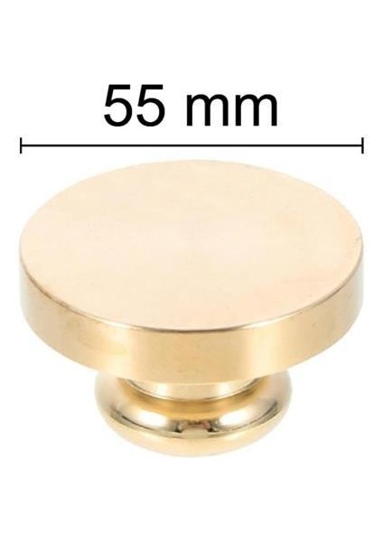 Mühür Mumu Damga 55 mm Yuvarlak Boş Pirinç Kafa + Ahşap Sap R5799O55