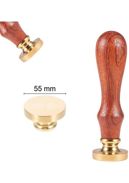 Mühür Mumu Damga 55 mm Yuvarlak Boş Pirinç Kafa + Ahşap Sap R5799O55 modelleri