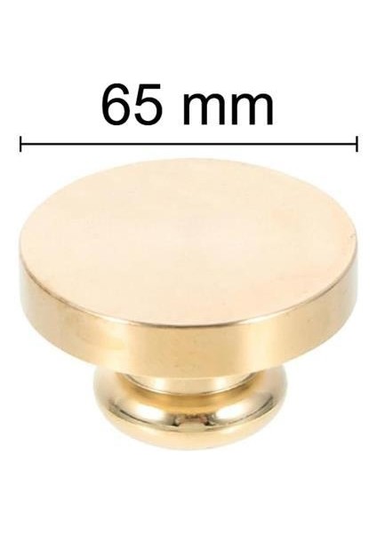 Mühür Mumu Damga 65 mm Yuvarlak Boş Pirinç Kafa + Ahşap Sap R5799O65
