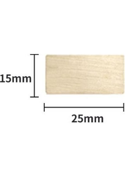 Mühür Mumu Damga 15 mm Dikdörtgen Boş Pirinç Kafa + Ahşap Sap R5799X15