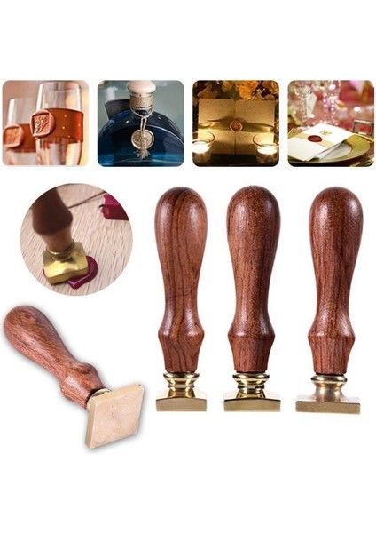 Mühür Mumu Damga 20 mm Kare Boş Pirinç Kafa + Ahşap Sap R5799S20 fırsatları