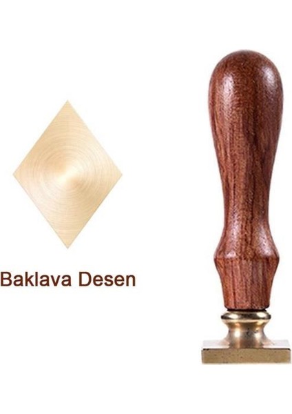 Mühür 20X29 mm Baklava Boş Pirinç Kafa + Ahşap Sap R5799B2 fiyatları