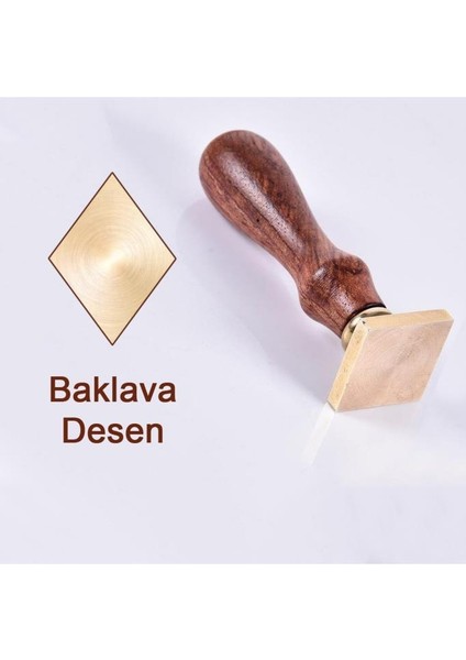 Mühür 20X29 mm Baklava Boş Pirinç Kafa + Ahşap Sap R5799B2 modelleri