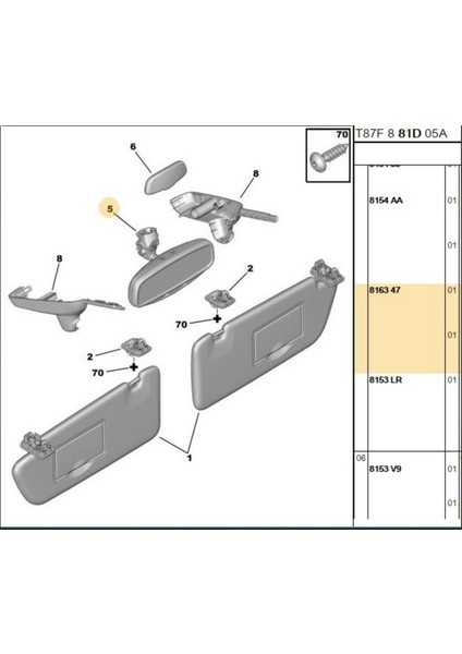 Iç Dikiz Aynası Partner Tepee (8163.47)