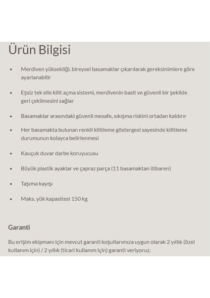 T80 Flexlıne 9 Basamaklı Merdiven