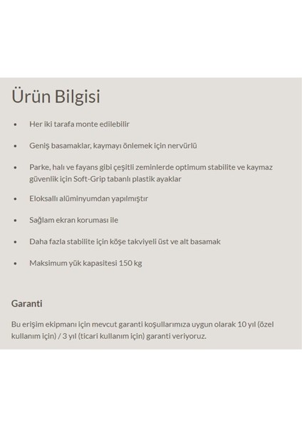 D60 Standardlıne 2X5 Basamaklı Merdiven