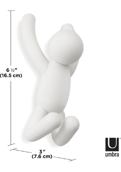 Buddy Duvar Kancaları Beyaz