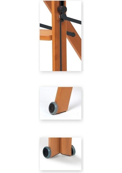 Kiraz Ağacı Renk Ahşağ 4 Basamaklı Kilitlenebilir Merdiven fırsatları