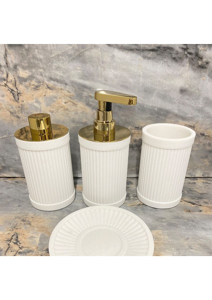Reçine Tezgah Üstü Pamukluk Beyaz-Gold 149X80X80 Mm modelleri