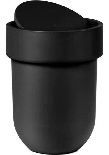 Touch Kapaklı Çöp Kovası, 1,6 Galon (6L) - Siyah