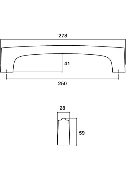 Saten 25 Cm Çekme/Sürgü Kol - Pph9580 0250 Nb fırsatları