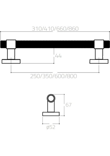Füme 60 Cm Çekme/Sürgü Kol - Pph9630 0600 Bbn-Bbn-Bbn indirimleri
